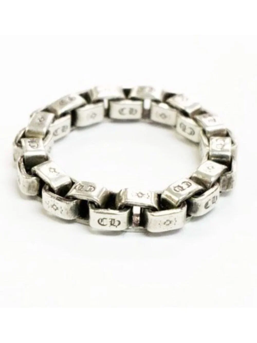 Chrome Hearts Box Chain Ring Silver